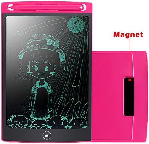 Powerbeast LCD Writing Tablet 8.5inch,Brightness UPGRADED electronic drawing pad for Kids, Office Writing Board,Handwriting Pad Gift in School Student,House,Office,Designer,Teacher (Pink)
