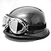 Ediors® Vintage Style WWII RAF Pilot Flying Motorcycle Biker Motocross Cruisers Sun UV Wind Eye Protect Helmet Goggles Chrome Frame