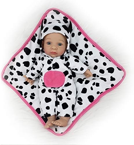 Yesteria Lifelike Reborn Baby Dolls Girl Small Cotton Body Cow Outfit 11 Inches