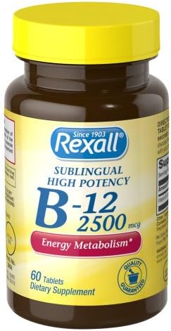 REXALL VITAMINS SUBLINGUAL B-12 TABLETS 60 CT 2500 MCG
