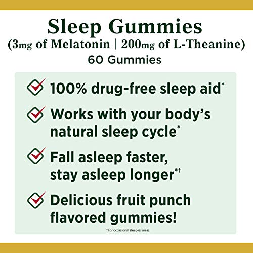 Melatonin by Nature's Bounty, 100% Drug Free Sleep Aid, Dietary Supplement, Promotes Relaxation and Sleep Health, 3mg… - Image 4
