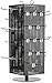 Displays2go Counter Pegboard Spinner Rack, Magnetic, 28 Inch, Black Steel (MD4PCTBK)