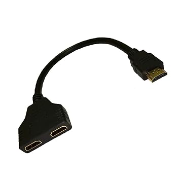 1080P HDMI-Schalter, Stecker auf 2 HDMI-Buchse, 1 Eingang, 2 Ausgänge, Splitter, Schwarz, Kabel, Adapter, Konverter