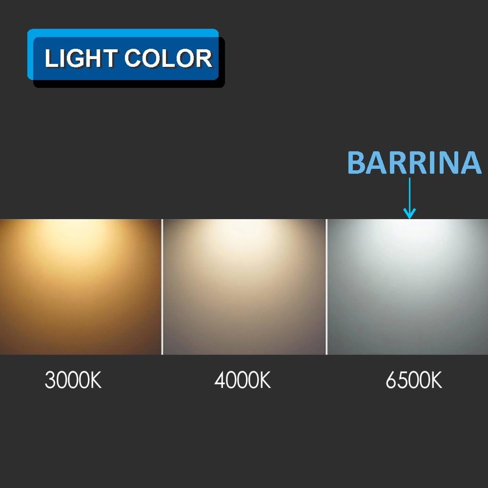 (Pack of 12) Barrina LED T5 Integrated Single Fixture, 4FT, 2200lm, 6500K (Super Bright White), 20W, Utility Shop Light, Ceiling and Under Cabinet Light, Corded Electric with Built-in ON/Off Switch - - 