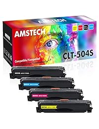 Amstech CLT-504S - Cartucho de tóner compatible con Samsung CLT-K504S CLT-M504S CLT-C504S CLT-Y504S Samsung Xpress CLX-4195FW Toner CLP 415NW SL-C1860FW SL-C1810W CLX-4195 CLX-4195N SL-C1860FW XAA (4 unidades)