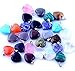 Heart Pendants 20pcs Small Love 0.63inch Charms Crystal Heading Chakra Stone Pendants for Necklace Earring Jewelry Making