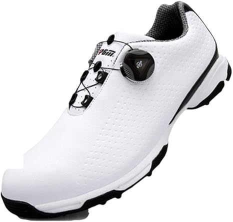 Amazon Co Jp Boaレースシステム男性スポーツシューズとスパイクアンチスキッド防水ツイスト軽量スニーカーとpgmメンズゴルフシューズ 黒 40 ホーム キッチン