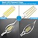 E12 LED Candelabra Bulbs, Dimmable 5000K Daylight White, 40W Equivalent Flame Tip LED Chandelier Light Bulbs 4W, CA11 Vintage Filament LED Candle Bulb with Decorative Candelabra Base, 12 Packs