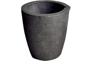#3 6KG Metal Cap. MegaCast™, Foundry Clay Graphite Crucibles Black Cup Furnace Torch Melting Casting Refining Gold Silver Copper Brass Aluminum