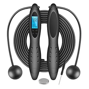 Vanwalk Springtouwen, fitnessmeter, digitaal, draadloos, met calorieënteller voor training en fitness