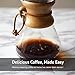 Amazing Pour Over Coffee Filter - Reusable Coffee Dripper Makes Brewing Tasty Coffee Easy - Fits Chemex and Hario V60 Perfectly + Most Mugs and Carafes Too - Pourover Coffeemaker Brews 1-4 10 oz Cups