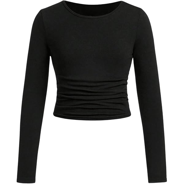 OQQ Womens 2 Piece Shirts Short Sleeve Ruched Square Neck Stretch...