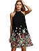 Floerns Women's Summer Floral Print Sleeveless Halter Neck Beach Party Dress