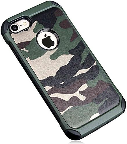 Joy2ee Shockproof High Impact Resist Hard Armor Case [TPU Gel and PC Plastic Combo Back] Full-body Rugged Hybrid Protective Tough for 4.7 inch Apple iPhone 7 [Army Green]