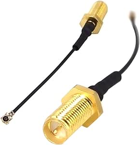 onelinkmore RF Conector Pigtail Cable RP SMA Hembra mamparo a UFL