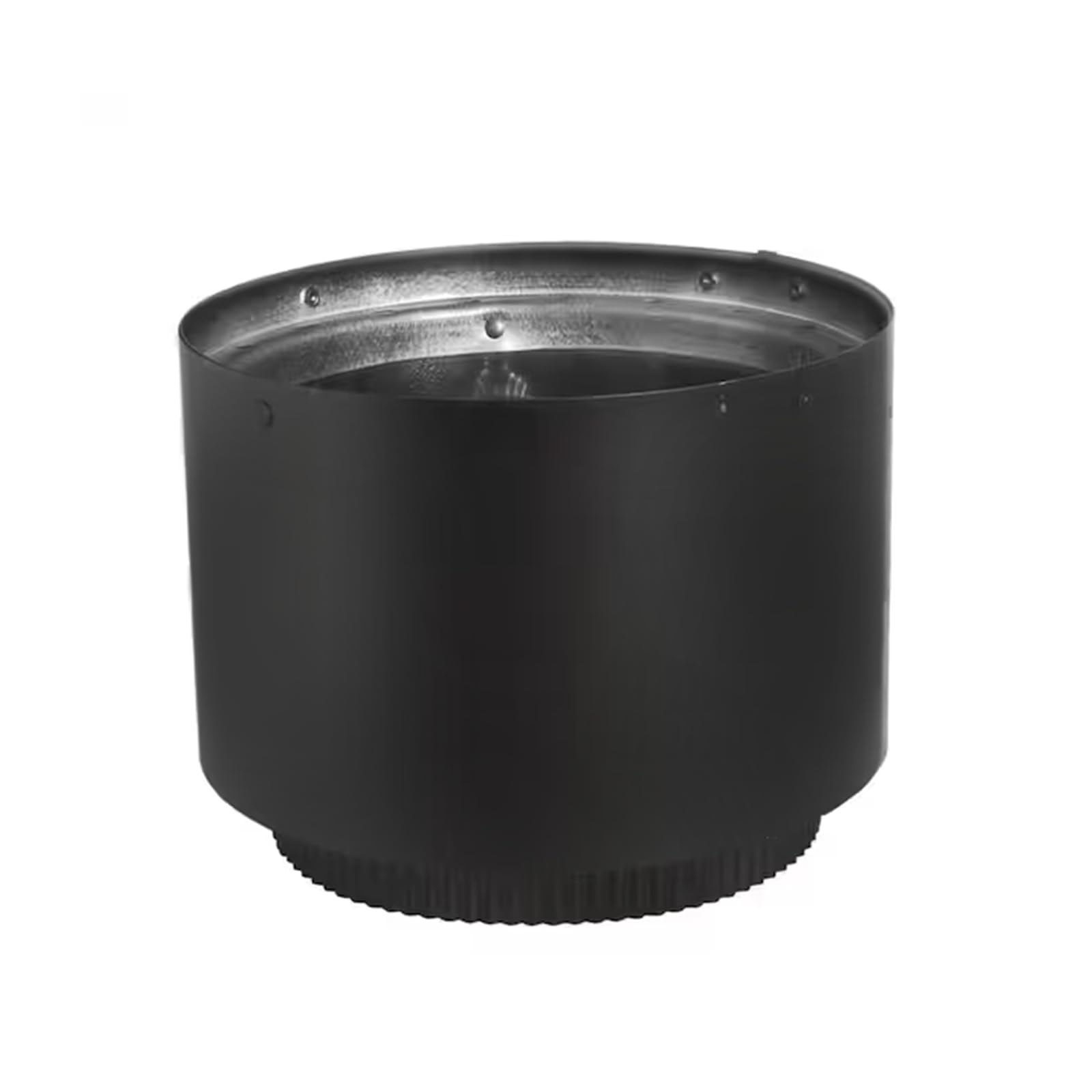 Photo 1 of 6 Inch Double Wall Stove Top Connecting Adapter for DVL 6DVL-AD Stove Collar Adapter,Black