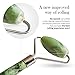 Original Jade Roller No Squeak Upgrade Top Quality 100% Natural Stone Anti Aging for Face Eye Bags Therapy Facial Roller Neck Healing Slimming Massager Anti Wrinkle Anti Puffiness and Skin Rejuvenate