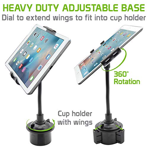 Cellet Multi-Angle Cup Holder Mount: Secure Grip for Your Tablet or Smartphone with 360-Degree Compatible for Apple iPad Pro iPhone 15 14 13 Pro Max Mini SE Galaxy S23 S22 S21 Google Pixel 8 Pro