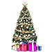 iPEGTOP Christmas Balls Ornaments - 24ct Shatterproof Glitter Swirl Color Painting Ball Baubles for Holiday Wedding Party Christmas Tree Decorations - Red Green and White -70mm/2.76