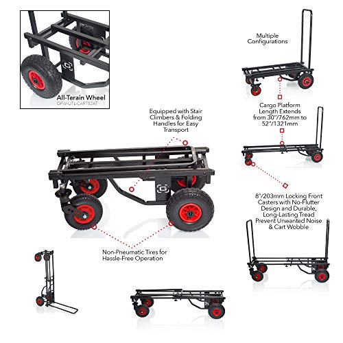 Gator Frameworks Folding MultiUtility Cart with 3052” Extension & 500