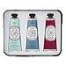 La Chatelaine 20% Shea Butter Hand Cream Travel Size Tin Gift Set (Aqua & Eggplant)