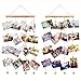 HOMEMAXS Hanging Photo Display Picture Frames Collage Pictures Organizer Wall Decor with 40 Wooden Clips for Hanging Photos, Prints, Artwork, 2 Pack