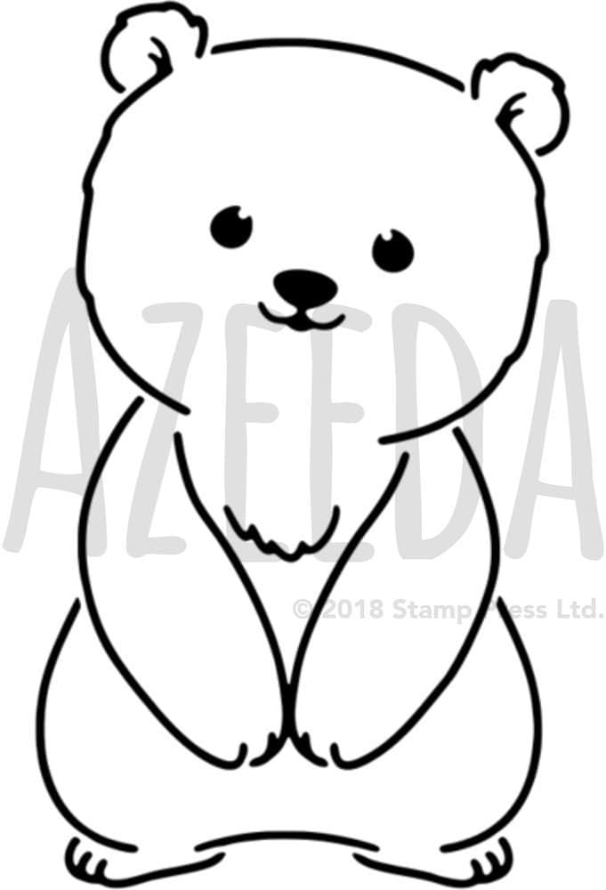 Azeeda A5 'Süßer Bär' Wandschablone / Vorlage (WS00035008): Amazon.de