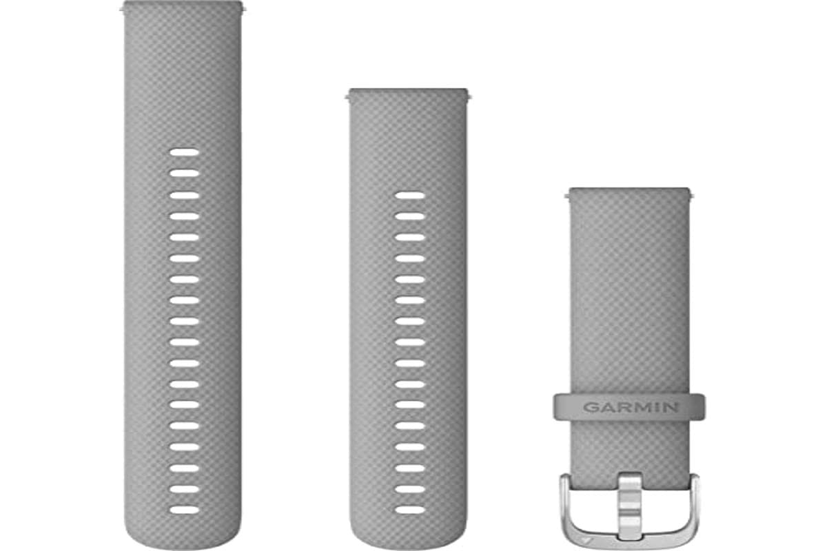 Garmin Quick Release Bands (18 mm) - Powder Grey with Stainless Steel Hardware