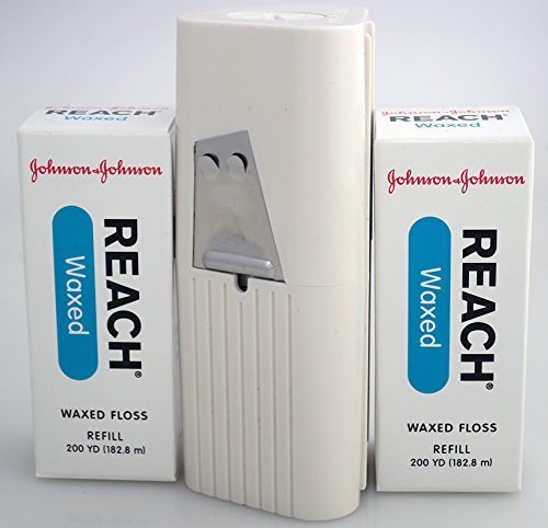 Dental Floss 200 Yd. Refill with Floss Dispenser (2 Refills + 1 Dispenser)