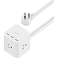 Belkin 6-Outlet Power Cube w/ 3 AC Outlets, 3 USB-A Ports, & 5ft Sturdy Extension Cord - Convenient Compact Cube for Home, Office, Travel, Desktop, & Phone Charger - 4.5 Amps