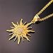 U7 Brand 2017 Big Flower Charm Necklace Rhinestone Crystal 18K Gold Plated Chain & Big Sun Flower Pendant for Women/Men