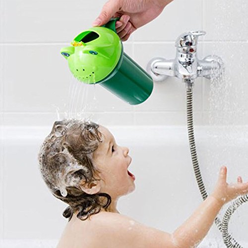 MonLiya Cartoon Bath Tear-Free Waterfall Rinser Child Shampoo Rinser Shower Cup Baby Wash Hair Bath Shower Eye Shield Sprinkler
