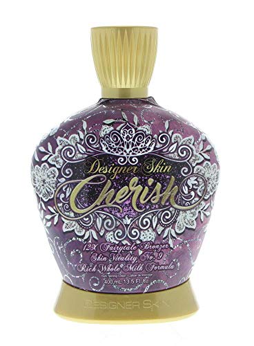 Designer Skin CHERISH 12X Bronzer (13.5 ounces) Tanning Bed Lotion DHA Bronzing Blend with anti-aging ingredients