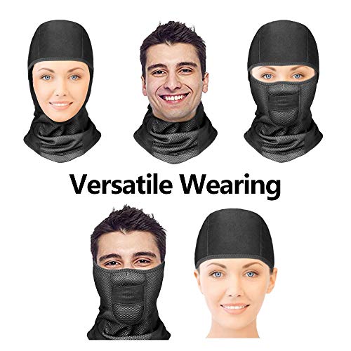 Balaclava-Dustproof & Windproof Masks - for Winter Motorcycle, Ski, Snowboard (Black+Gray)