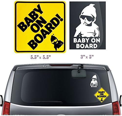 Baby on Board Carlos Hangover cute & funny car window vinyl sticker, decal vinyl bumper sticker, safety with reflective vinyl sticker, size 5" with cool Carlos sticker 1 pcs., collection-F