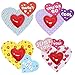 JOYIN 28 Pack Valentines Day Gifts Cards for Kids with Translucent Valentine’s Hearts Valentine Classroom Exchange Party Favor Toy