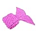 JR.WHITE Mermaid Tail Blanket Kids and Adults, Hand Crochet Snuggle Mermaid, All Seasons Seatail Sleeping Bag Blanket (Adult-Scale-Pink)