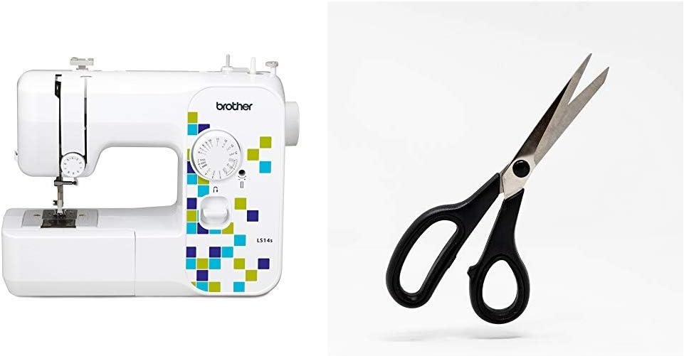 Brother LS14S Metal Chassis Sewing Machine & Korbond 9-inch Dressmaking Scissor