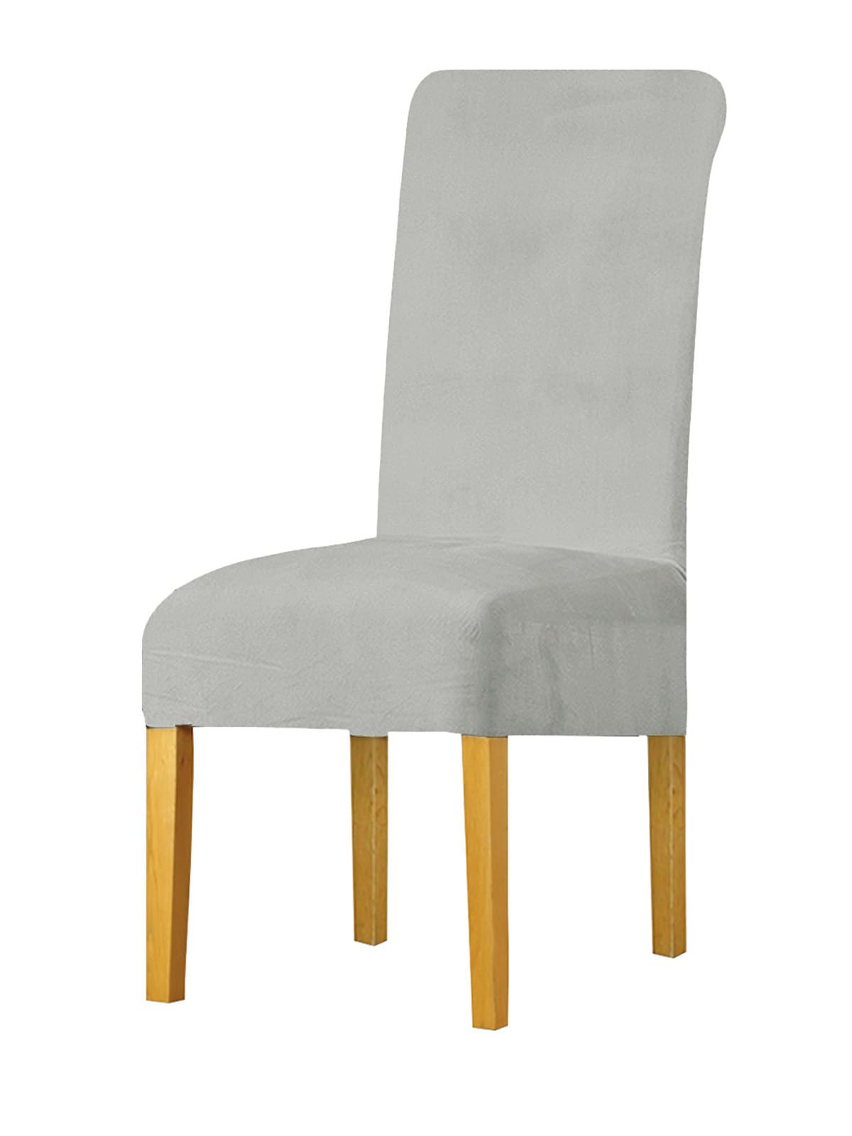 LANSHENG Dining Chair Covers Set of 4, Stretch High Back Chair Seat Protector Slipcovers, Washable Removable Kitchen Chair Covers for Dining Room (Light Gray, Set of 4)