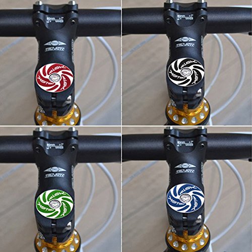 Feamos Aluminum Vortex Headset Stem Top Cap Cover for MTB Bicycle Bike with Screw (Black)