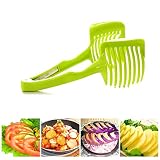 2019 best selling (VALUE PACK) Perfect Best Kitchen Utensil Handheld Round tomato-potato-onion Slicer Chopper Fruits-Vegetables Cutter gadget with a FREE multiuse ceramic peeler!!!