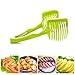 2019 best selling (VALUE PACK) Perfect Best Kitchen Utensil Handheld Round tomato-potato-onion Slicer Chopper Fruits-Vegetables Cutter gadget with a FREE multiuse ceramic peeler!!!