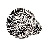 CA Mode Women's Vintage Ring Gothic Black Stone Ring with Box