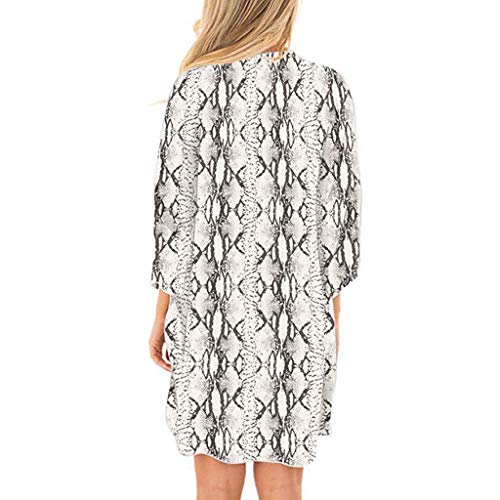 Womens Kimono Cardigan, Women Lace Bohemian Beach Long Oversized Kimono Coat (Gray A, M)