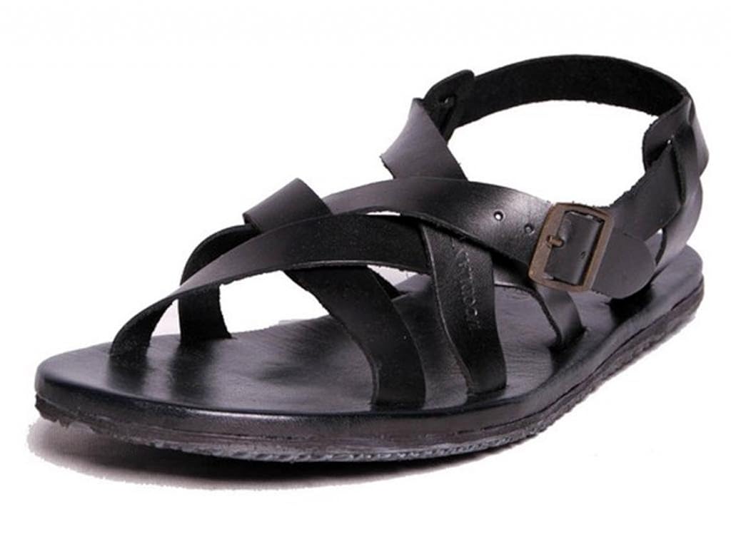 woodland black sandals