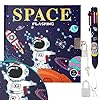 Light Up Space Diary with Lock and Keys for Boys, Outer Space Notebook ...