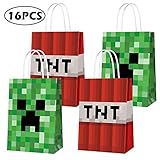 Party Favor Bags for Pixels Miner Birthday Party Supplies, Party Gift Goody Treat Candy Bags for Pixels Miner Party Favors Decor Birthday Party Decor for Pixels Miner Party Girls Kids