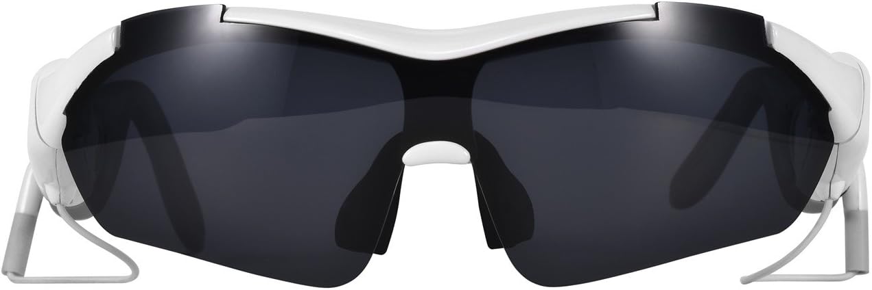 K1 Sports Bluetooth Smart Sunglasses Wireless Touch Control Handsfree Stereo Music Headset Glasses Compatible with iOs & Android Devices With Changeable Polorized UV400 Lenses Perfect for Driving Cycling & More