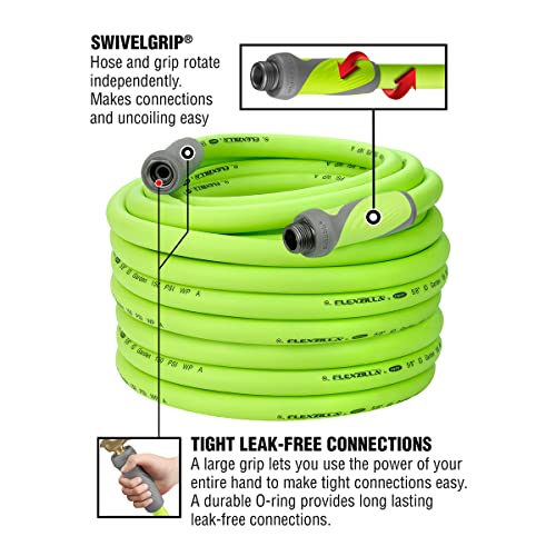 Flexzilla Garden Hose with SwivelGrip, 5/8 in. x 100 ft., Heavy Duty