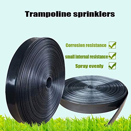 MeiGuiSha 50 ft Trampoline Backyard Sprinklers Spray Water Park Fun Summer Cool Things Outdoor Toys Water Game Trampoline Accessories Ladder ,Made to Attach on Trampoline Safety Net Enclosure